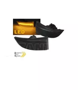 Φλας Καθρέπτη Για Renault Megane MK3 08-16, Scenic & Grand Scenic III 09-15, Fluence 09-19, Laguna 07-15 Dynamic Led Φιμέ 2 Τεμά 