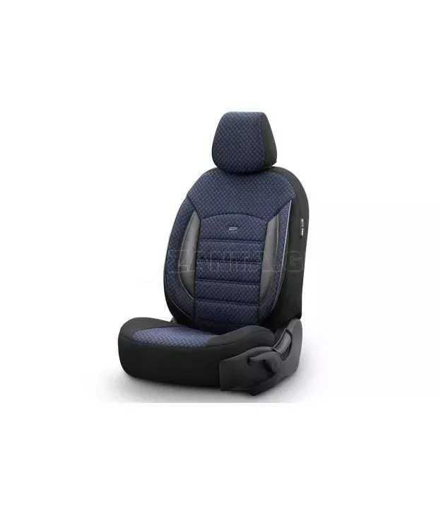 Καλύμματα Αυτοκινήτου Otom Sport Plus Design Universal Βαμβακερό Ύφασμα / Rachel / Δερματίνη Σετ Εμπρός / Πίσω 11 Τεμαχίων Μαύρο