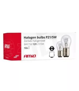 ΛΑΜΠΑΚΙΑ ΑΛΟΓΟΝΟΥ P21/5W 12V 21/5W BAY15d ΔΙΠΟΛΙΚΟ (STOP) ΑΜΙΟ - 10 ΤΕΜ. 