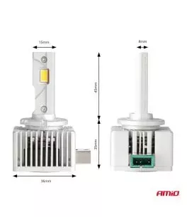 ΛΑΜΠΕΣ LED D3S/D8R 12V 6.000K 6800lm CAN-BUS D-BASIC SERIES AMIO - 2 Τεμ. 