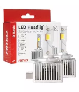 ΛΑΜΠΕΣ LED D3S/D8R 12V 6.000K 6800lm CAN-BUS D-BASIC SERIES AMIO - 2 Τεμ. 