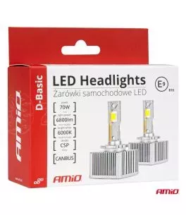 ΛΑΜΠΕΣ LED D3S/D8R 12V 6.000K 6800lm CAN-BUS D-BASIC SERIES AMIO - 2 Τεμ. 