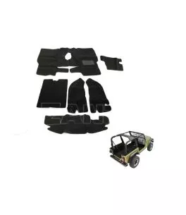 Jeep Wrangler TJ 1996-2006 Επένδυση Πατώματος Εργοστασιακού Τύπου - [Μαύρη] 