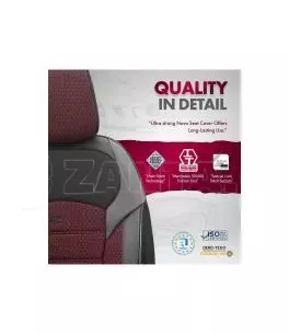 Καλύμματα Αυτοκινήτου Otom "Nova" Universal Ύφασμα Jacquard / Δερματίνη Σετ Εμπρός / Πίσω 11 Τεμαχίων Κόκκινο / Μαύρο ΝΟV-3303 