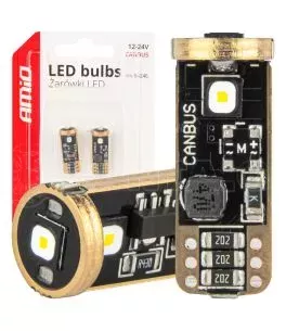 ΛΑΜΠΑΚΙΑ T10 W5W 12V/24V LED CAN-BUS 3xSMD 3838 ΛΕΥΚΟ 5500K ΑΜΙΟ - 2 ΤΕΜ. 