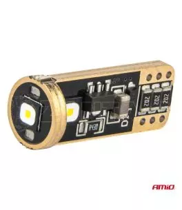 ΛΑΜΠΑΚΙΑ T10 W5W 12V/24V LED CAN-BUS 3xSMD 3838 ΛΕΥΚΟ 5500K ΑΜΙΟ - 2 ΤΕΜ. 