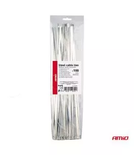 ΔΕΜΑΤΙΚΑ/ΔΕΤΙΚΑ ΚΑΛΩΔΙΩΝ TIE WRAP (ΤΑΙΡΑΠ) ΜΕΤΑΛΛΙΚΑ 4,6 x 400mm ΑΜΙΟ - 100 ΤΕΜ. 