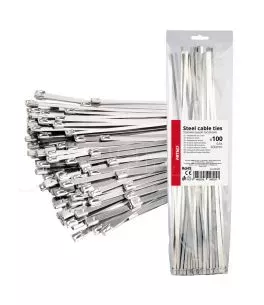 ΔΕΜΑΤΙΚΑ/ΔΕΤΙΚΑ ΚΑΛΩΔΙΩΝ TIE WRAP (ΤΑΙΡΑΠ) ΜΕΤΑΛΛΙΚΑ 4,6 x 400mm ΑΜΙΟ - 100 ΤΕΜ. 
