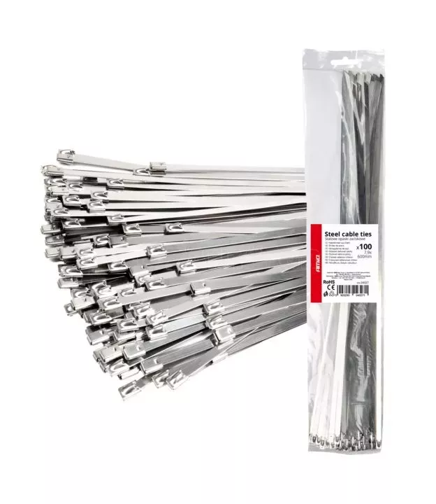 ΔΕΜΑΤΙΚΑ/ΔΕΤΙΚΑ ΚΑΛΩΔΙΩΝ TIE WRAP (ΤΑΙΡΑΠ) ΜΕΤΑΛΛΙΚΑ 7,9 x 600mm ΑΜΙΟ - 100 ΤΕΜ.