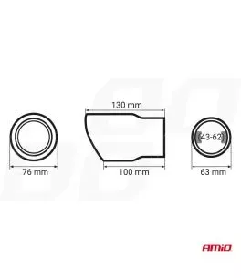 ΑΚΡΟ (ΜΠΟΥΚΑ) ΕΞΑΤΜΙΣΗΣ MT017 43-62mm (ΜΗΚΟΣ: 130mm) AMiO - 1 τεμ. 