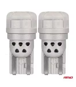 ΛΑΜΠΑΚΙΑ LED T10 W5W 12/24V 3x3020 SMD LED ΛΕΥΚΟ PURE LIGHT SERIES ΑΜΙΟ - 2 ΤΕΜ. 