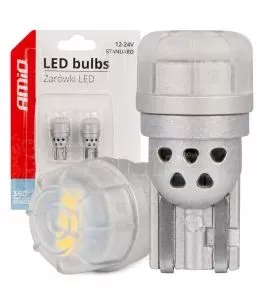 ΛΑΜΠΑΚΙΑ LED T10 W5W 12/24V 3x3020 SMD LED ΛΕΥΚΟ PURE LIGHT SERIES ΑΜΙΟ - 2 ΤΕΜ. 
