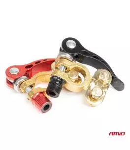 ΠΟΛΟΙ ΜΠΑΤΑΡΙΑΣ / ΑΚΡΟΔΕΚΤΕΣ 12V 40A ΜΕ ΣΦΙΓΚΤΗΡΕΣ & ΚΛΕΙΔΙ AMIO - 3 ΤΕΜ. 