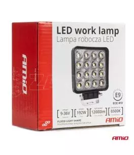 ΠΡΟΒΟΛΕΑΣ ΕΡΓΑΣΙΑΣ ΤΕΤΡΑΓΩΝΟΣ LED 192W 9-36V 12.000lm 6.500K AWL64 AMIO - 1 ΤΕΜ. 