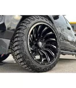 Ζάντες 17" Ιντσών 6x114.3 Τύπος XF Off-Road 224 – Μαύρη με Ασημί Λεπτομέρειες (4 Τεμάχια) 