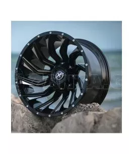 Ζάντες 17" Ιντσών 6x114.3 Τύπος XF Off-Road 224 – Μαύρη με Ασημί Λεπτομέρειες (4 Τεμάχια) 