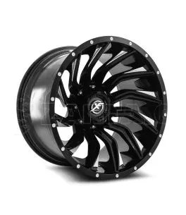 Ζάντες 17" Ιντσών 6x114.3 Τύπος XF Off-Road 224 – Μαύρη με Ασημί Λεπτομέρειες (4 Τεμάχια) 