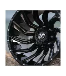 Ζάντες 17" Ιντσών 6x114.3 Τύπος XF Off-Road 224 – Μαύρη με Ασημί Λεπτομέρειες (4 Τεμάχια) 