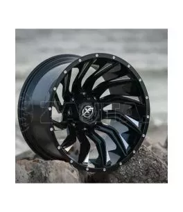 Ζάντες 17" Ιντσών 6x114.3 Τύπος XF Off-Road 224 – Μαύρη με Ασημί Λεπτομέρειες (4 Τεμάχια) 