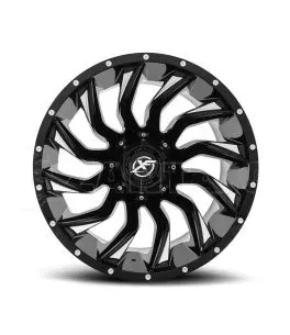 Ζάντες 17" Ιντσών 6x114.3 Τύπος XF Off-Road 224 – Μαύρη με Ασημί Λεπτομέρειες (4 Τεμάχια) 