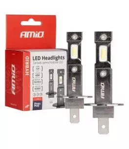 ΛΑΜΠΕΣ LED H1 12V 60W 6.000K 5.600lm +400% CAN-BUS HYBRID SERIES AMIO - 2 τεμ. 