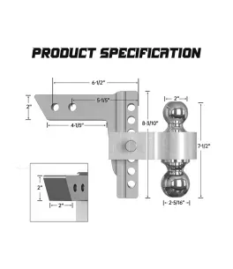 Ρυθμιζόμενος Κοτσαδόρος με Μπίλια 3.5T-5.5T - [Ambull] 