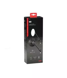 ΚΑΘΡΕΠΤΕΣ MOTO OXI M10x1,25 DX+SX ΣΤΡΟΓΓΥΛΟΙ ΣΕ ΜΑΥΡΟ ΧΡΩΜΑ LAMPA - 2 ΤΕΜ. 
