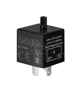 LED FLASHER (ΦΛΑΣΙΕΡΑ) TRIMMER ΗΛΕΚΤΡΟΝΙΚΟ ΓΙΑ LED ΦΛΑΣ 12V max 10A 3PIN LAMPA - 1 ΤΕΜ. 