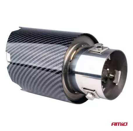 AMIO ΑΚΡΟ (ΜΠΟΥΚΑ) ΕΞΑΤΜΙΣΗΣ MT-028C AKR ΧΡΩΜΙΟ/CARBON Φ43>56 155x89mm AMIO - 1 ΤΕΜ. 04065/AM 