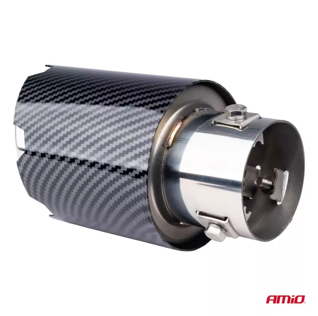 AMIO ΑΚΡΟ (ΜΠΟΥΚΑ) ΕΞΑΤΜΙΣΗΣ MT-028C AKR ΧΡΩΜΙΟ/CARBON Φ43>56 155x89mm AMIO - 1 ΤΕΜ. 04065/AM
