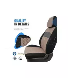 Καλύμματα Αυτοκινήτου Otom Smart Design Universal Ύφασμα / Δερματίνη Σετ Εμπρός / Πίσω 11 Τεμαχίων Μαύρο / Μπεζ SLTSMT106-NZ 
