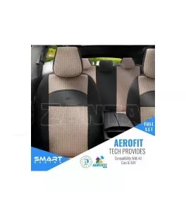 Καλύμματα Αυτοκινήτου Otom Smart Design Universal Ύφασμα / Δερματίνη Σετ Εμπρός / Πίσω 11 Τεμαχίων Μαύρο / Μπεζ SLTSMT106-NZ 