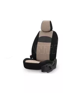 Καλύμματα Αυτοκινήτου Otom Smart Design Universal Ύφασμα / Δερματίνη Σετ Εμπρός / Πίσω 11 Τεμαχίων Μαύρο / Μπεζ SLTSMT106-NZ 