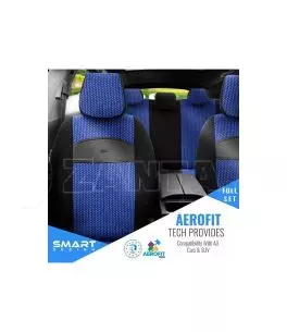 Καλύμματα Αυτοκινήτου Otom Smart Design Universal Ύφασμα / Δερματίνη Σετ Εμπρός / Πίσω 11 Τεμαχίων Μαύρο / Μπλε SLTSMT104-NZ 