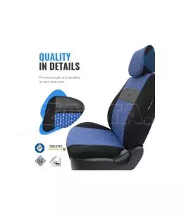 Καλύμματα Αυτοκινήτου Otom Smart Design Universal Ύφασμα / Δερματίνη Σετ Εμπρός / Πίσω 11 Τεμαχίων Μαύρο / Μπλε SLTSMT104-NZ 