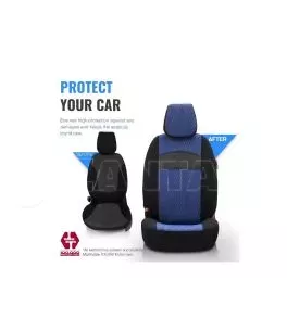 Καλύμματα Αυτοκινήτου Otom Smart Design Universal Ύφασμα / Δερματίνη Σετ Εμπρός / Πίσω 11 Τεμαχίων Μαύρο / Μπλε SLTSMT104-NZ 