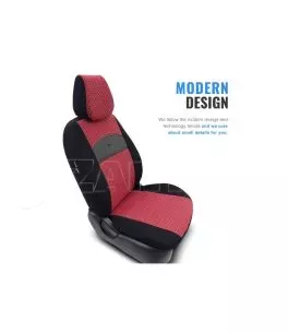 Καλύμματα Αυτοκινήτου Otom Smart Design Universal Ύφασμα / Δερματίνη Σετ Εμπρός / Πίσω 11 Τεμαχίων Μαύρο / Κόκκινο SLTSMT103-NZ 