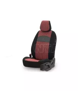 Καλύμματα Αυτοκινήτου Otom Smart Design Universal Ύφασμα / Δερματίνη Σετ Εμπρός / Πίσω 11 Τεμαχίων Μαύρο / Κόκκινο SLTSMT103-NZ 