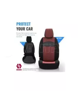 Καλύμματα Αυτοκινήτου Otom Smart Design Universal Ύφασμα / Δερματίνη Σετ Εμπρός / Πίσω 11 Τεμαχίων Μαύρο / Κόκκινο SLTSMT103-NZ 