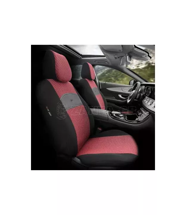 Καλύμματα Αυτοκινήτου Otom Smart Design Universal Ύφασμα / Δερματίνη Σετ Εμπρός / Πίσω 11 Τεμαχίων Μαύρο / Κόκκινο SLTSMT103-NZ