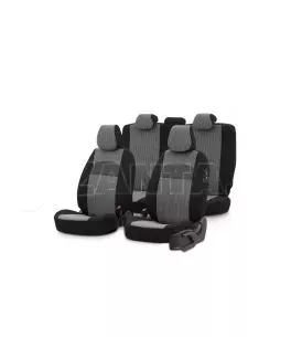 Καλύμματα Αυτοκινήτου Otom Smart Design Universal Ύφασμα / Δερματίνη Σετ Εμπρός / Πίσω 11 Τεμαχίων Μαύρο / Γκρι SLTSMT102-NZ 