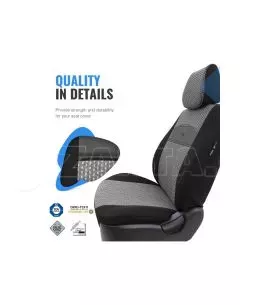 Καλύμματα Αυτοκινήτου Otom Smart Design Universal Ύφασμα / Δερματίνη Σετ Εμπρός / Πίσω 11 Τεμαχίων Μαύρο / Γκρι SLTSMT102-NZ 