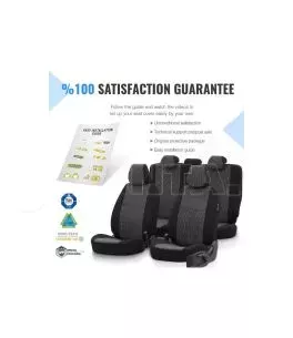 Καλύμματα Αυτοκινήτου Otom Smart Design Universal Ύφασμα / Δερματίνη Σετ Εμπρός / Πίσω 11 Τεμαχίων Μαύρο SLΤSΜΤ101-ΝΖ 