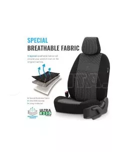 Καλύμματα Αυτοκινήτου Otom Smart Design Universal Ύφασμα / Δερματίνη Σετ Εμπρός / Πίσω 11 Τεμαχίων Μαύρο SLΤSΜΤ101-ΝΖ 