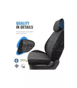 Καλύμματα Αυτοκινήτου Otom Smart Design Universal Ύφασμα / Δερματίνη Σετ Εμπρός / Πίσω 11 Τεμαχίων Μαύρο SLΤSΜΤ101-ΝΖ 
