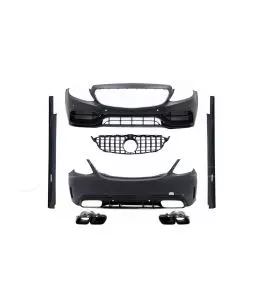 Body Kit Για Mercedes-Benz C-Class W205 14-20 Sedan Amg C63s Facelift Look Με Μάσκα & Μπούκες 