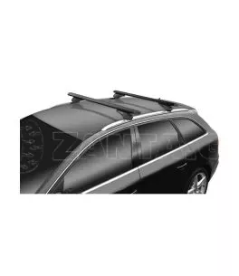 ΜΠΑΡΕΣ ΑΛΟΥΜΙΝΙΟΥ SONIC BLACK XL 130cm ΣΕ ΜΑΥΡΟ ΧΡΩΜΑ ΓΙΑ ΟΡΟΦΗ ΜΕ FLUSH ΚΑΙ RAISED RAILS MENABO - 2 ΤΕΜ. 