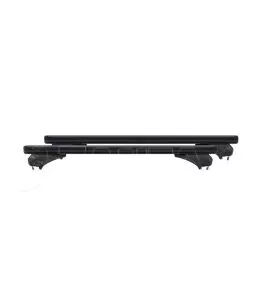 ΜΠΑΡΕΣ ΑΛΟΥΜΙΝΙΟΥ SONIC BLACK XL 130cm ΣΕ ΜΑΥΡΟ ΧΡΩΜΑ ΓΙΑ ΟΡΟΦΗ ΜΕ FLUSH ΚΑΙ RAISED RAILS MENABO - 2 ΤΕΜ. 
