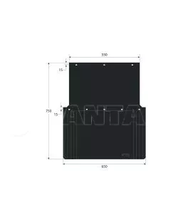 ΛΑΣΠΩΤΗΡΕΣ ΦΟΡΤΗΓΟΥ PVC ΜΑΥΡΟΙ ΜΕ ΕΓΚΡΙΣΗ 650x750x550mm LAMPA - 2 ΤΕΜ. 