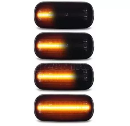 Led φλας φτερού για Audi A2, A3 (1996-2003), A4 (1999-2001), A6 (1997-2003), A8 (1996-2002), TT (1998-2006)Side Marke - φιμέ με τρεχούμενο φλας - σετ 2τμχ. 